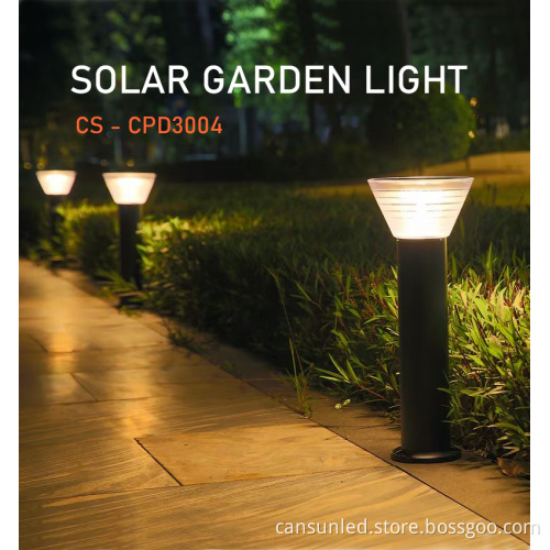 Outdoor Waterproof LED Solar Bollard Light for Garden and Lawn